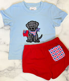 Red, White & Woof Short Set