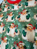 Vintage Santa 2 Piece  Pajamas