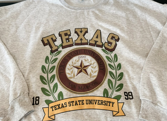 Texas State University Crew Sweatshirt