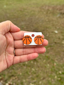 Basketball  Stud Clay Earrings (ETA 3 WEEKS)